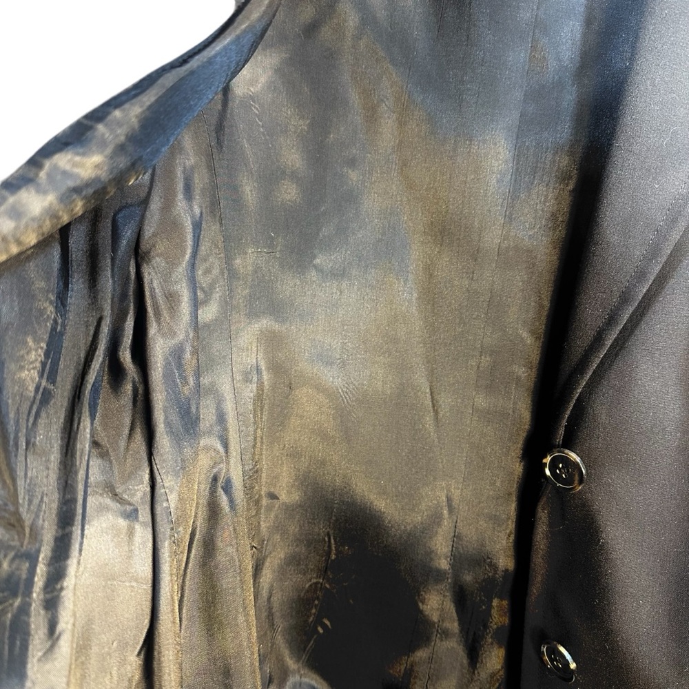 Rafaella Black Jacket Button Front Fitted Lined Long Sleeves Womens Size 10 - Picture 8 of 9